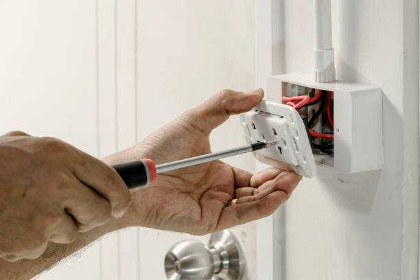 Residential electrician working